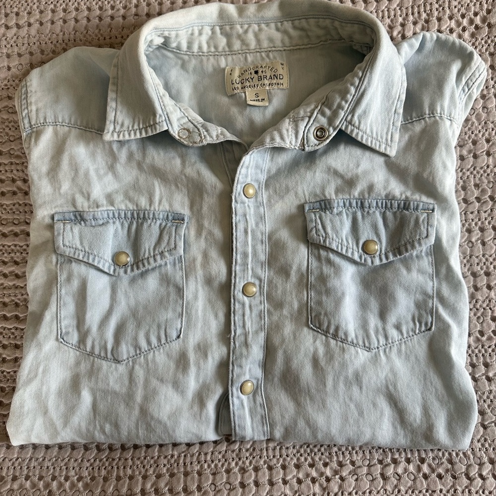 Lucky Brand Long Sleeve Button Down Shirt Size Small